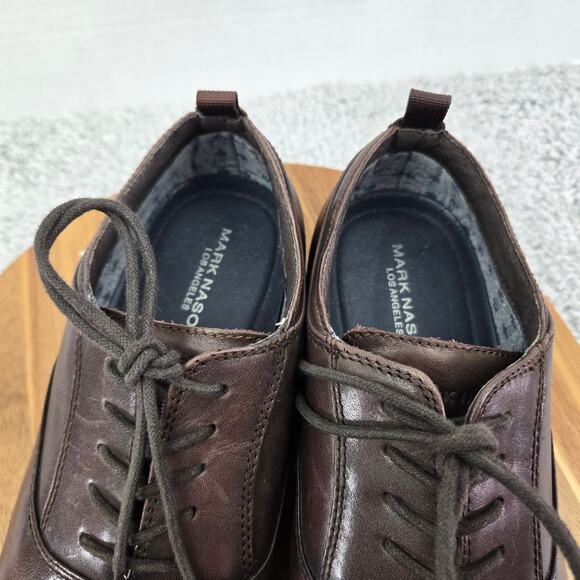 Mark Nason Ottomatic G&T Brown Leather Plain Toe Lugged Sole Oxford Mens 11 - Picture 12 of 13